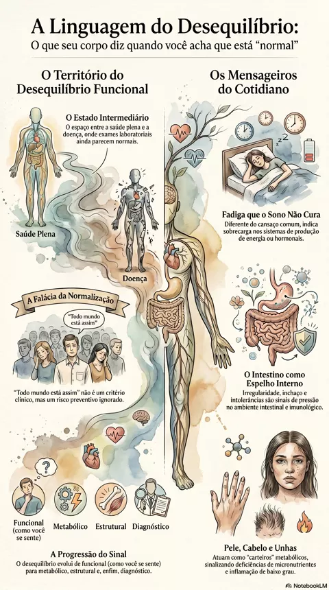 Infográfico — Sinais precoces de desequilíbrio que muita gente acha normal