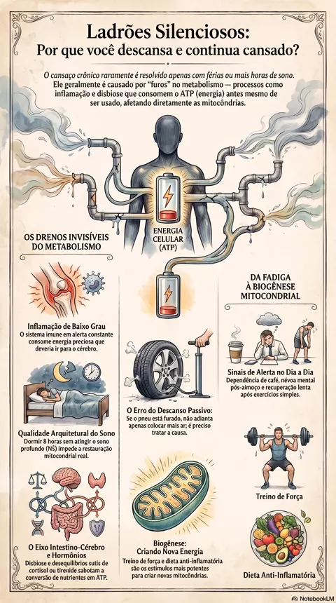 Infográfico — O que rouba sua energia sem você perceber