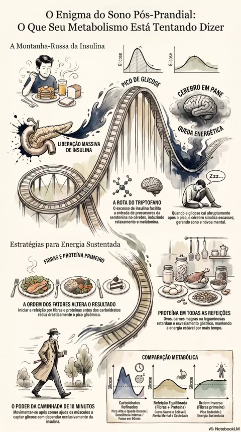 Infográfico — Comer e sentir sono: o que isso pode revelar sobre seu metabolismo