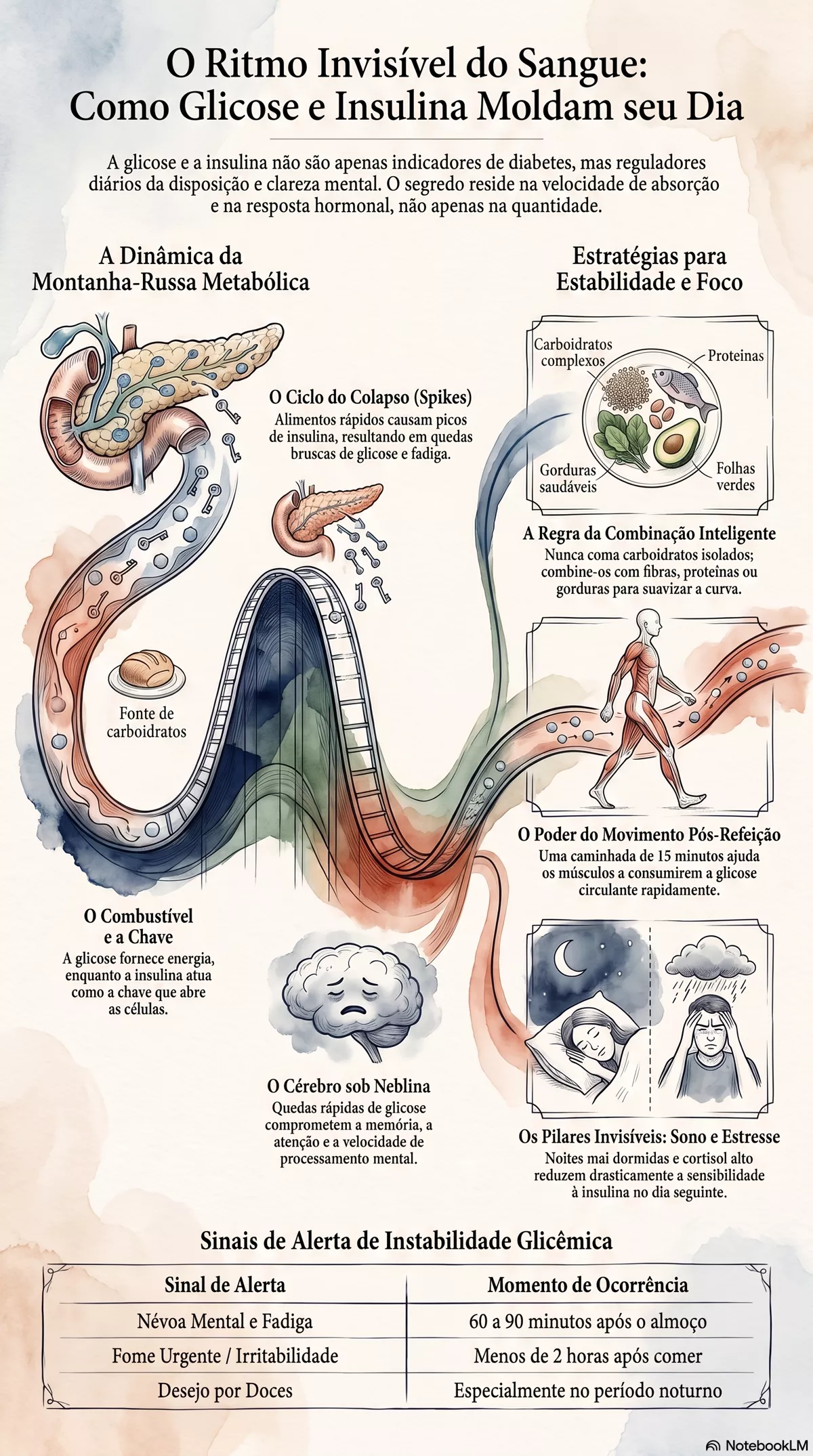 Infográfico — Glicose e insulina: o que esses dois elementos revelam sobre sua disposição, seu peso e sua clareza mental