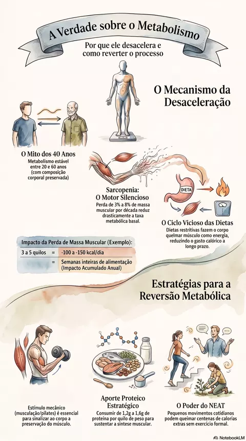 Infográfico — Como o metabolismo vai ficando mais lento — e o que fazer para reverter essa tendência