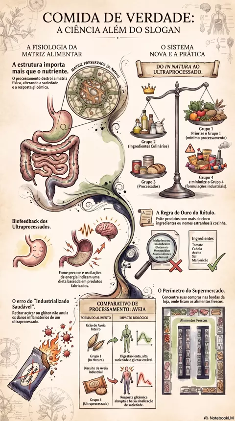 Infográfico — Comida de verdade: o que isso significa na prática