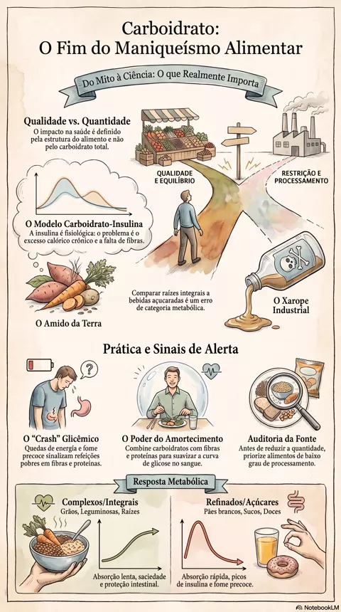 Infográfico — Carboidrato é vilão? Como entender sem extremismos