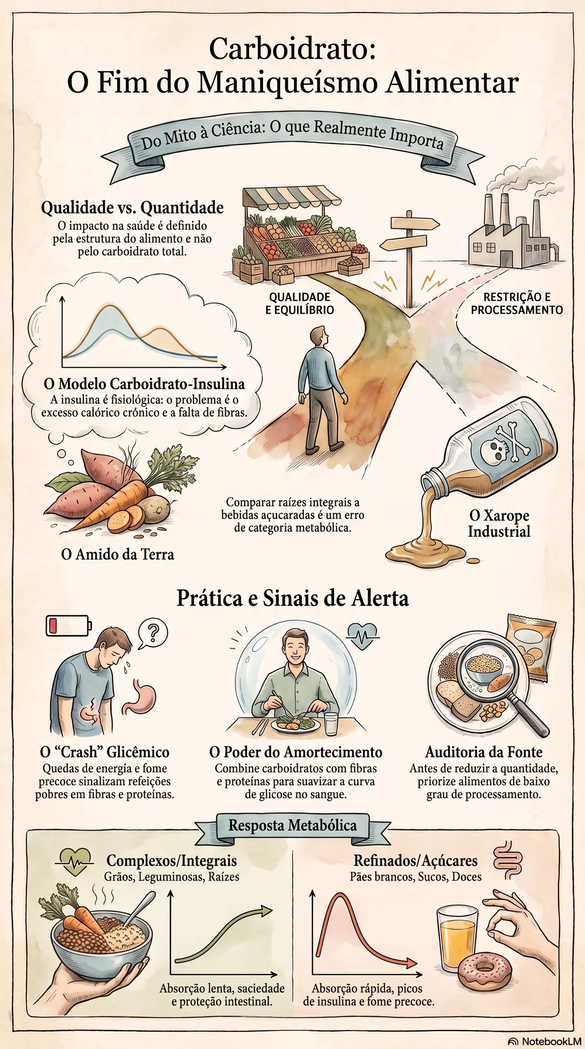 Infográfico — Carboidrato é vilão? Como entender sem extremismos