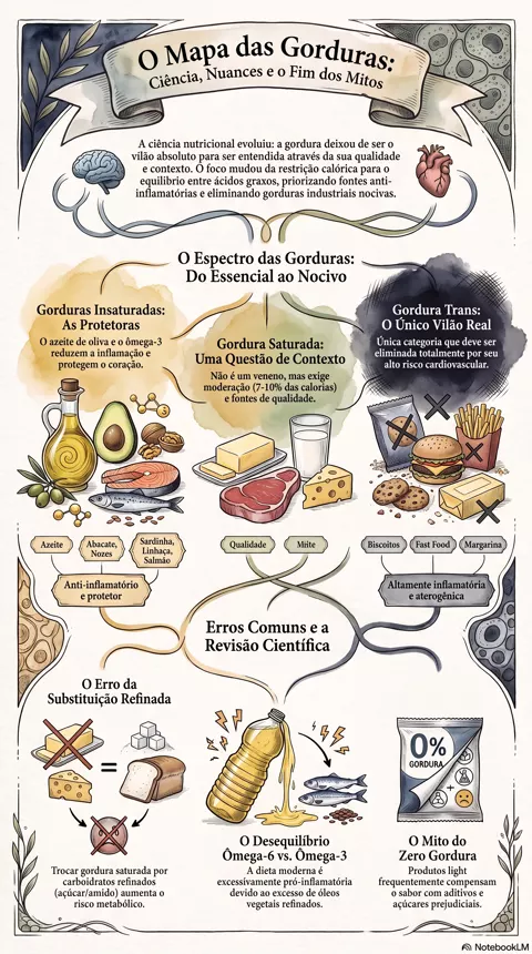 Infográfico — Gorduras boas, gorduras ruins e os erros mais comuns
