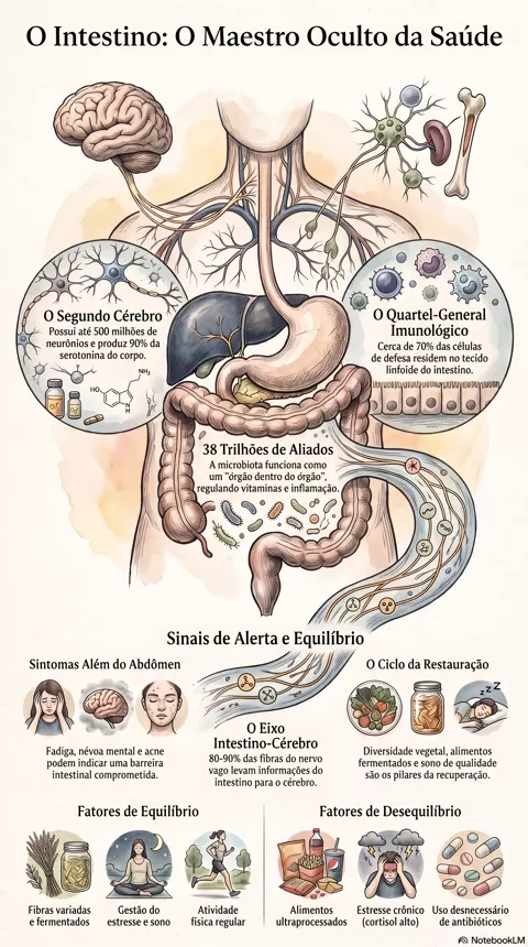 Infográfico — Por que o intestino influencia muito mais do que a digestão