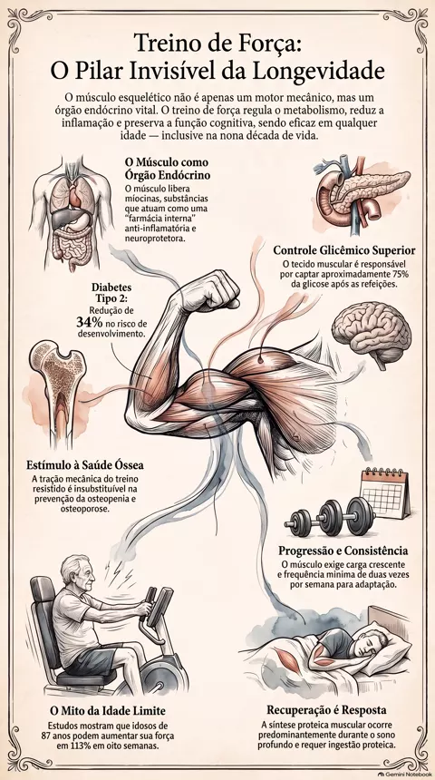 Infográfico — Treino de força: por que ele é indispensável em qualquer idade