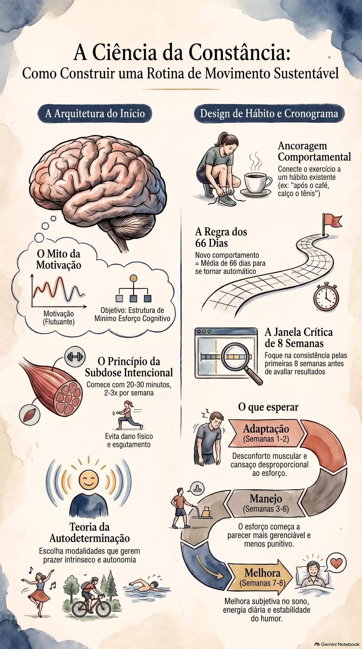 Infográfico — Como começar atividade física de forma sustentável