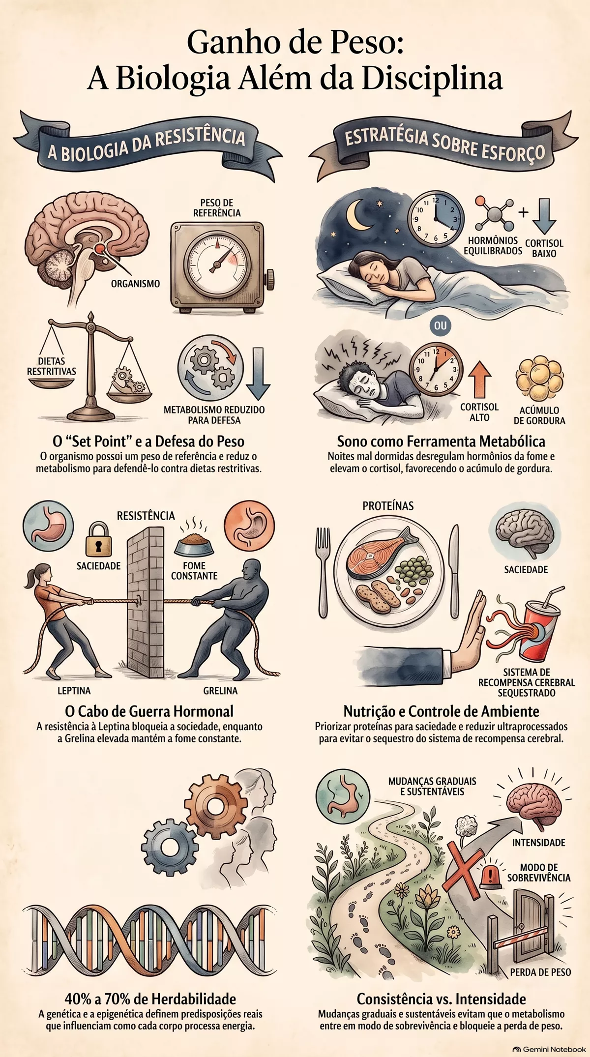 Infográfico — Ganho de peso: por que raramente é apenas falta de disciplina