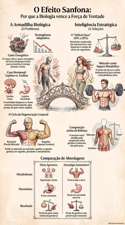 Infográfico — O efeito sanfona e o que ele revela sobre estratégia errada