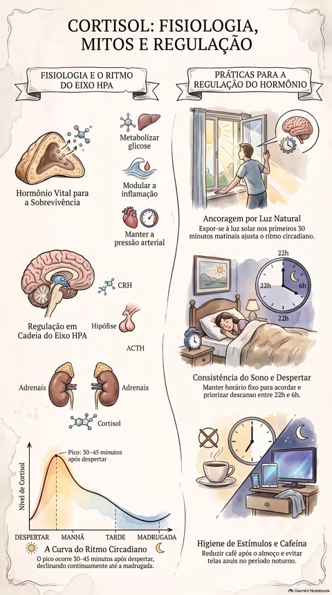 Infográfico — Cortisol: o que essa palavra realmente significa para a sua saúde